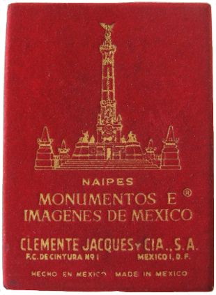 box from Souvenir of Mexico playing cards by Clemente Jacques y Cia, S.A.