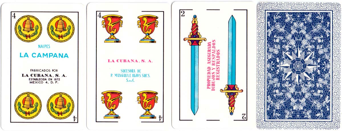 Naipes Campana Extra, La Cubana, S.A. (Fabrica de Naipes El Aguila), Mexico, c.1990 Naipes Campana Extra, c.1990