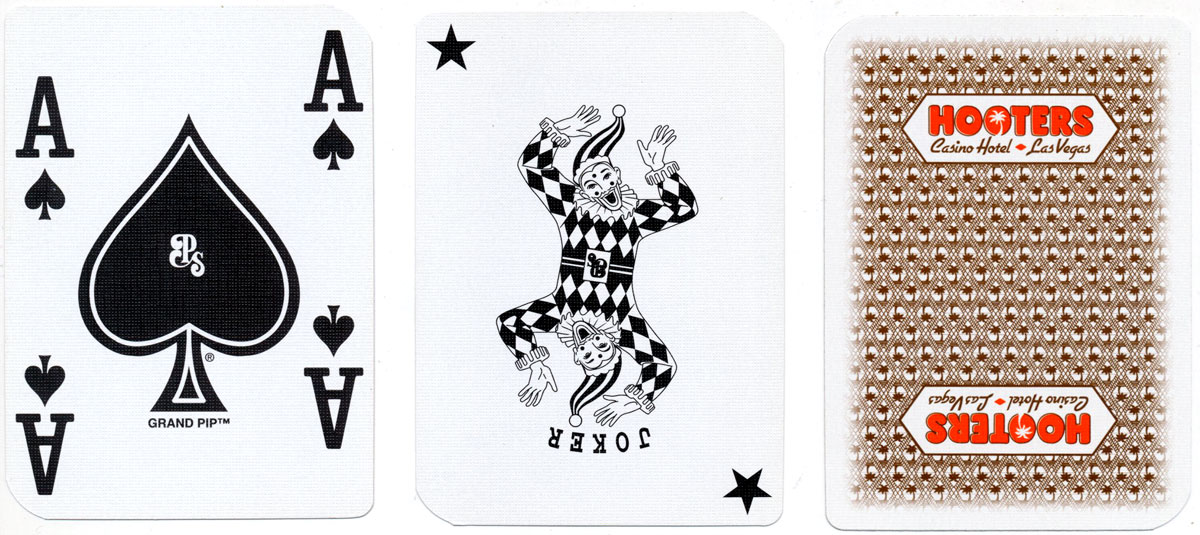 ‘Paulson’ playing cards produced by Gaming Partners International, manufactured in Mexico for Hooters Casino Hotel, Las Vegas ‘Paulson’ playing cards produced by Gaming Partners International for Hooters Casino Hotel, Las Vegas