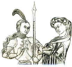 detail from print by the Master of the Banderoles, c.1450-1475 detail from print by the Master of the Banderoles, c.1450-1475
