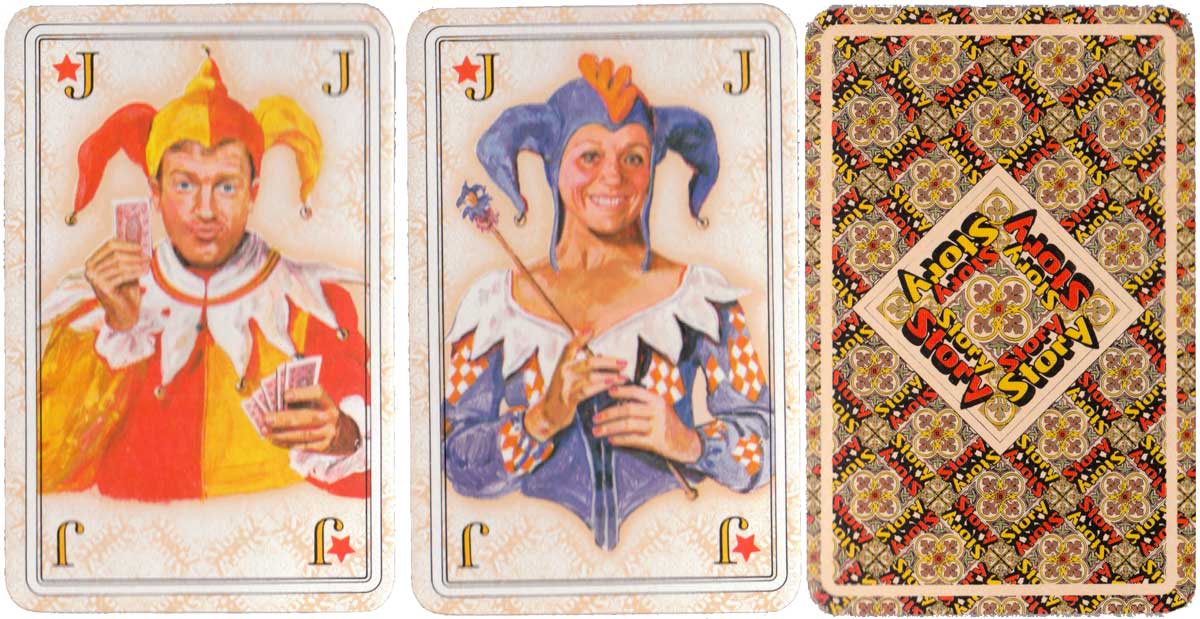 Dutch singers and theatre artist playing cards for “Story” magazine, 1978
