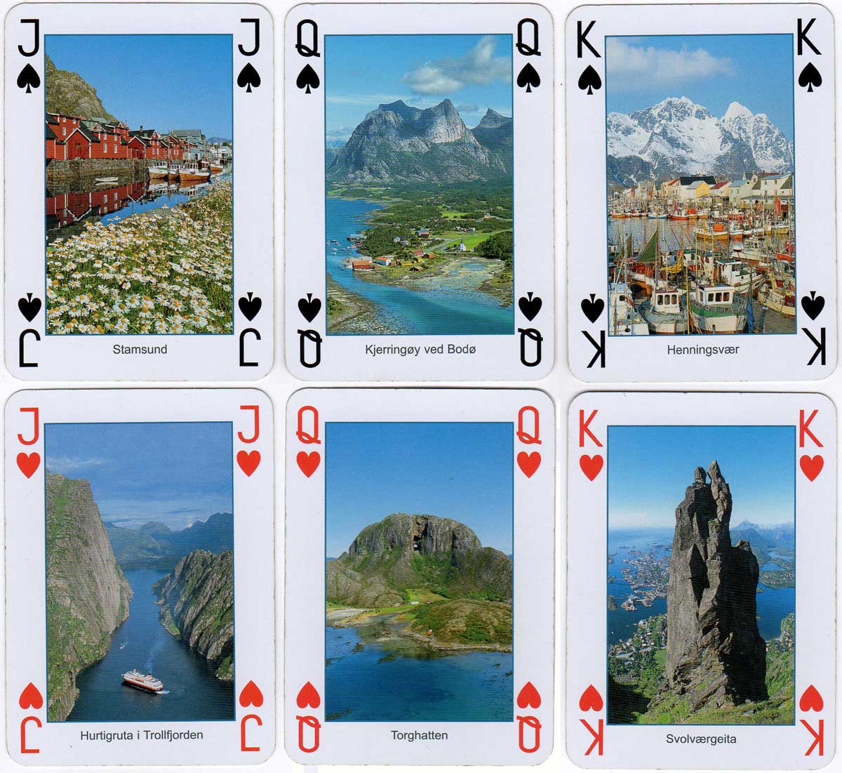 Souvenir of Norway playing cards published by Aune