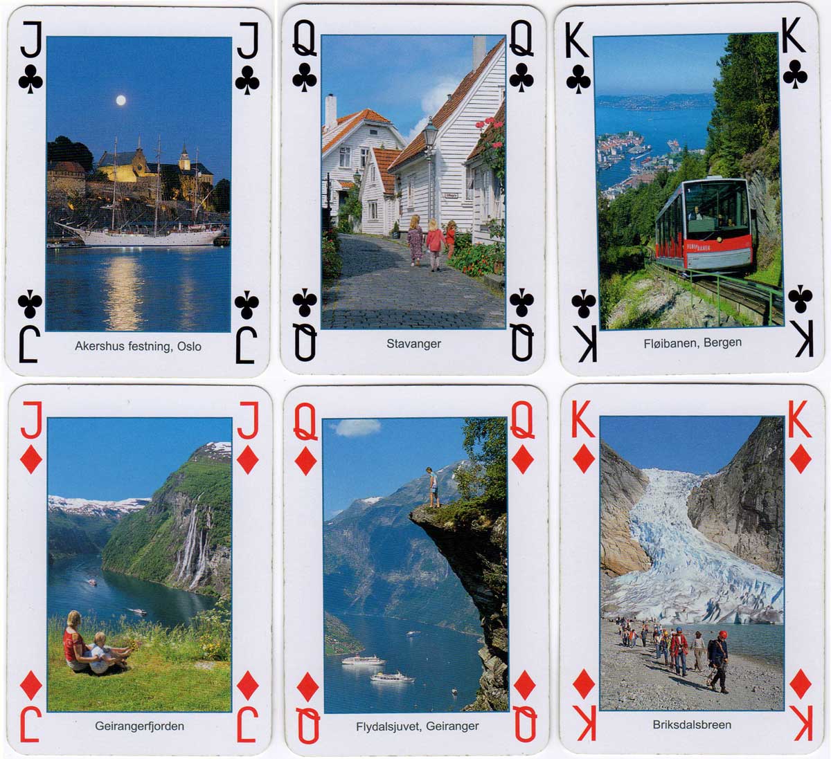 Souvenir of Norway playing cards published by Aune