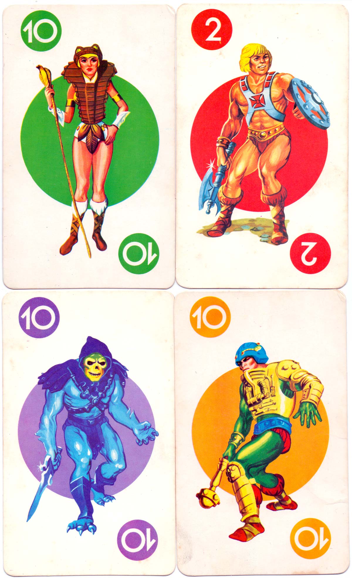 “Amos del Universo” card game published by Lito Goicochea Hnos, S.A., Peru, c.1980