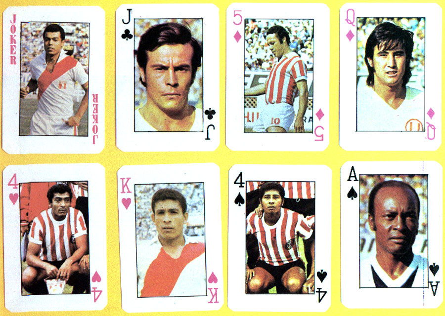 Peruvian Football Players playing cards, anonymous manufacturer