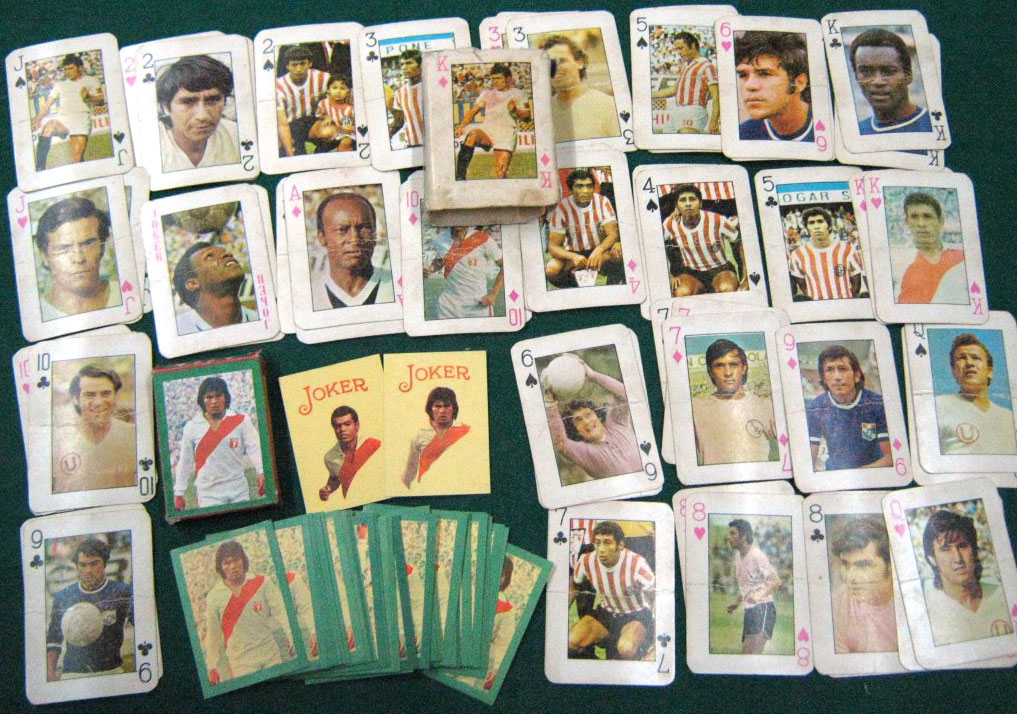 Peruvian Football Players playing cards, anonymous manufacturer