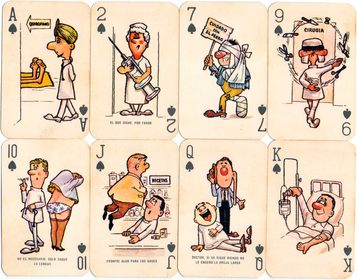 “Cefacidal” pharmaceutical advertising playing cards, Peru c.1975 “Cefacidal” pharmaceutical advertising playing cards, Peru c.1975