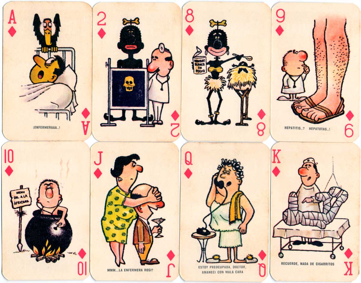 “Cefacidal” pharmaceutical advertising playing cards, Peru c.1975 “Cefacidal” pharmaceutical advertising playing cards, Peru c.1975