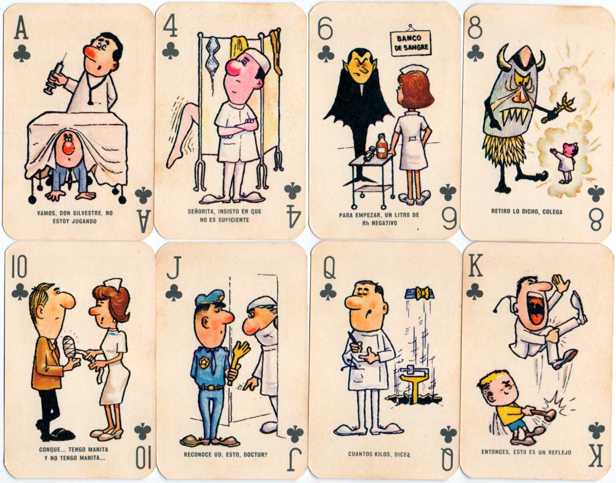 “Cefacidal” pharmaceutical advertising playing cards, Peru c.1975 “Cefacidal” pharmaceutical advertising playing cards, Peru c.1975