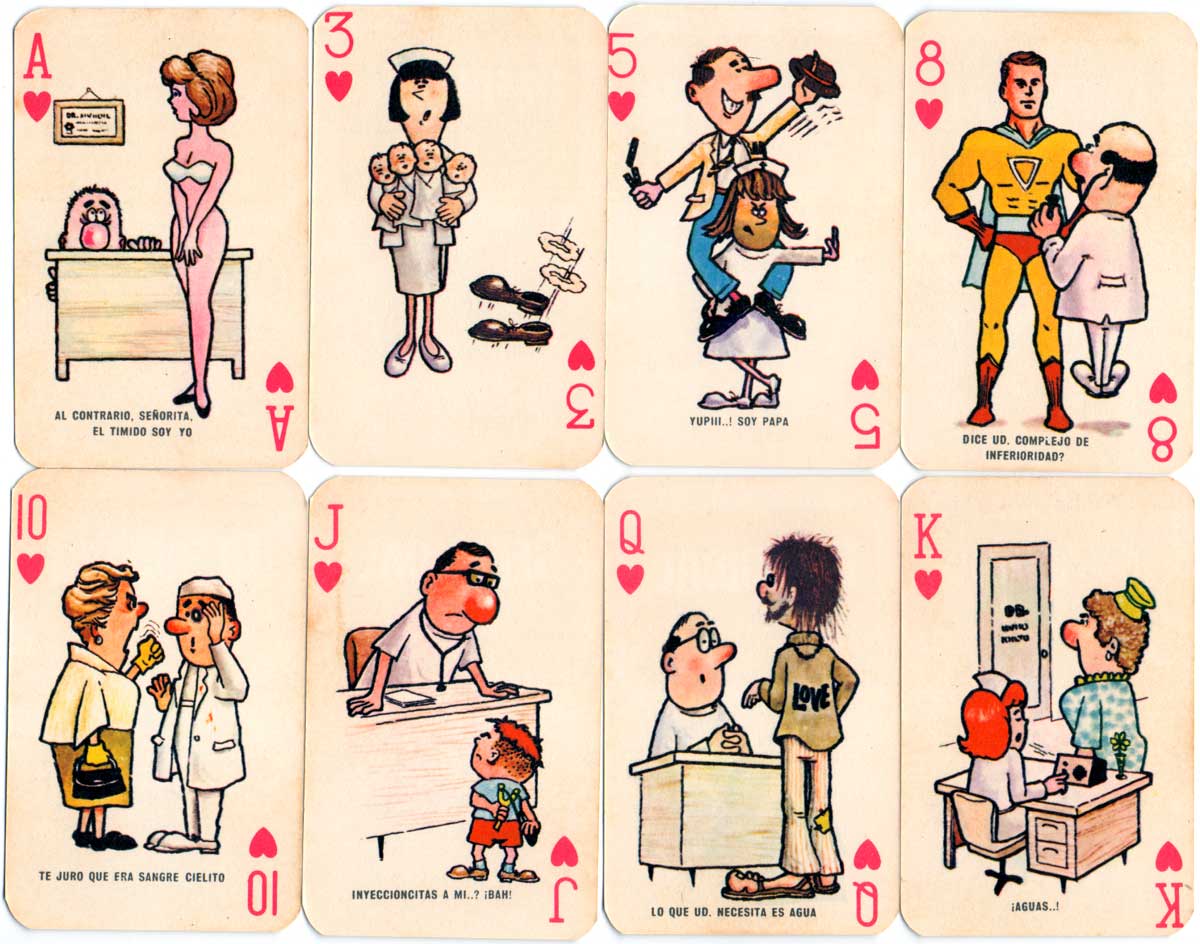“Cefacidal” pharmaceutical advertising playing cards, Peru c.1975 “Cefacidal” pharmaceutical advertising playing cards, Peru c.1975