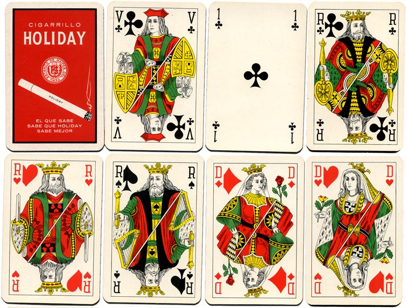 Playing cards manufactured by Van Genechten for the Estanco de Naipes del Peru, c.1965