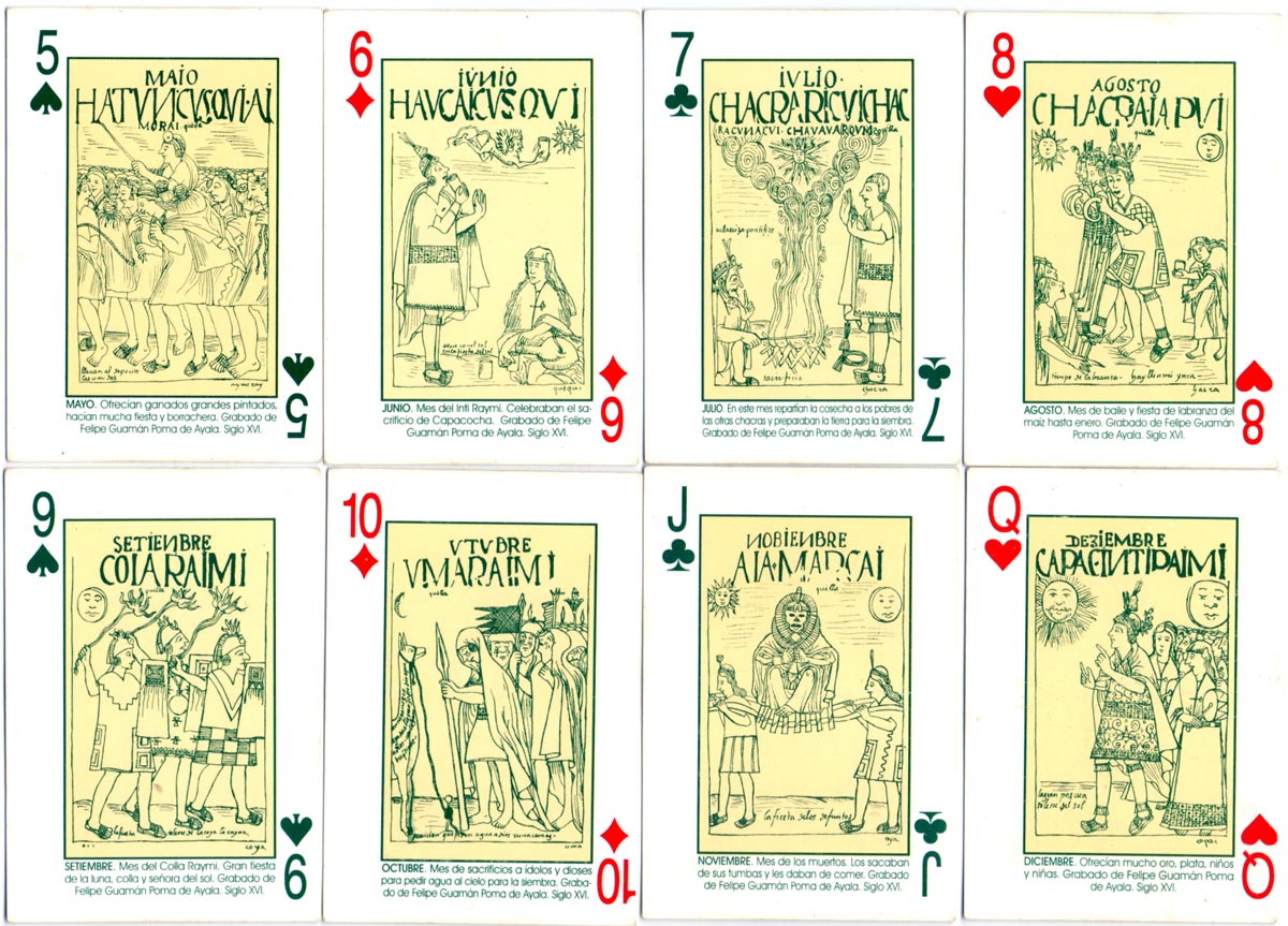 “Calendario Inka” playing cards published by Power Casinos, Lima, Peru, c.2004