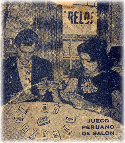 Back of the box from El Reloj card game manufactured by Imprenta Lecaros, Lima, Peru, c.1920