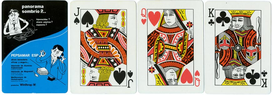 Pepsamar advertising playing-cards