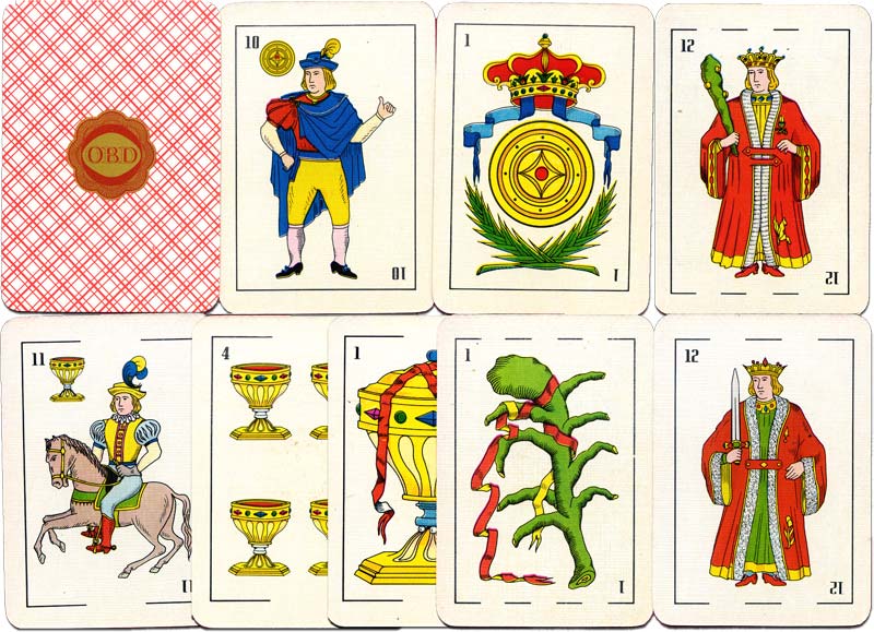 OBD Spanish-suited playing cards, c.1976