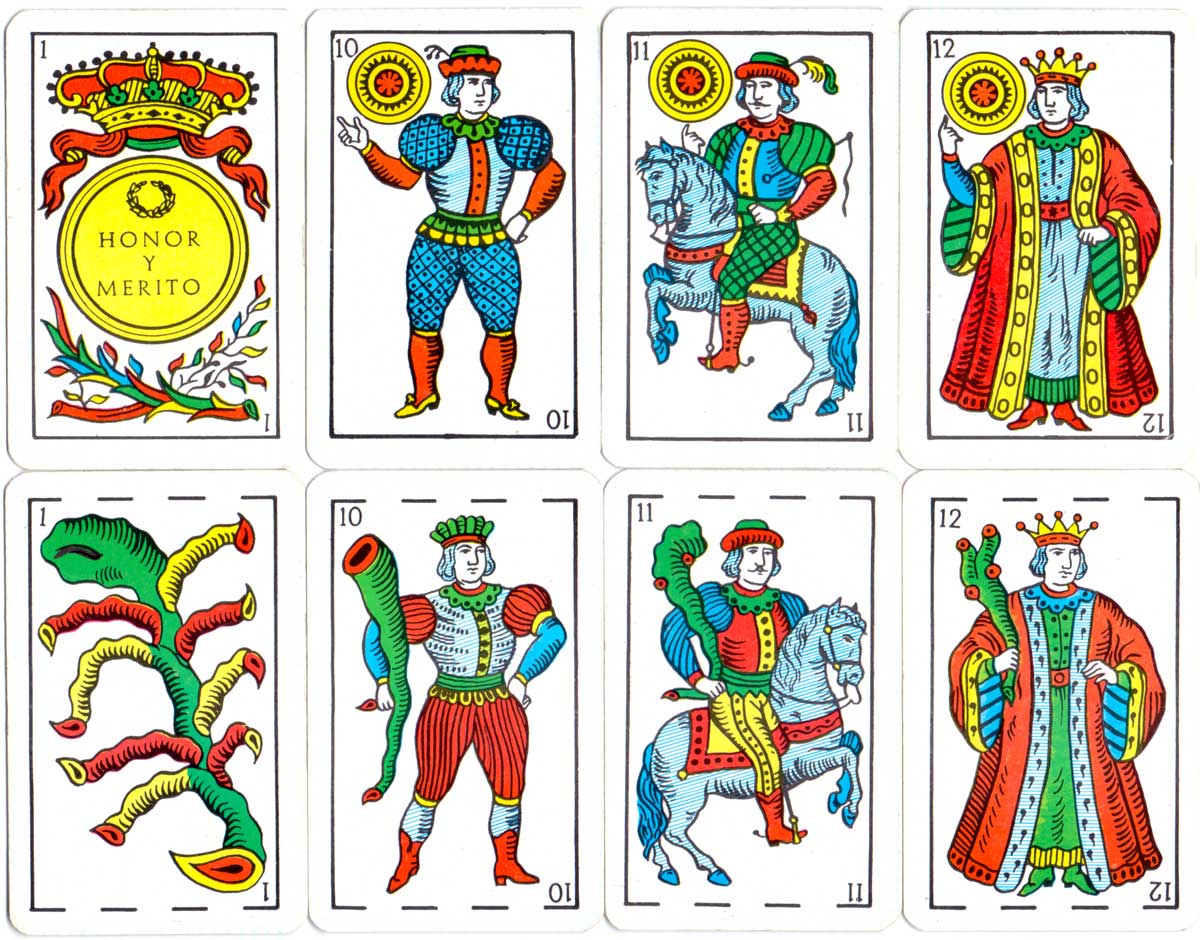 Naipes Tipo Español Cadiz style made in Peru, 1990s Naipes Tipo Español Cadiz style made in Peru, 1990s