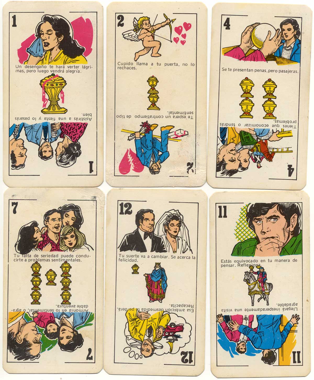 Naipes TU DESTINO Cartomancy Cards by Zandrox Producciones, Miraflores, Peru, c.1975