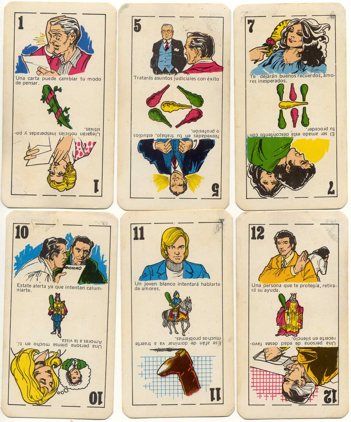 Naipes TU DESTINO Cartomancy Cards by Zandrox Producciones, Miraflores, Peru, c.1975 Naipes TU DESTINO Cartomancy Cards by Zandrox Producciones, Miraflores, Peru, c.1975