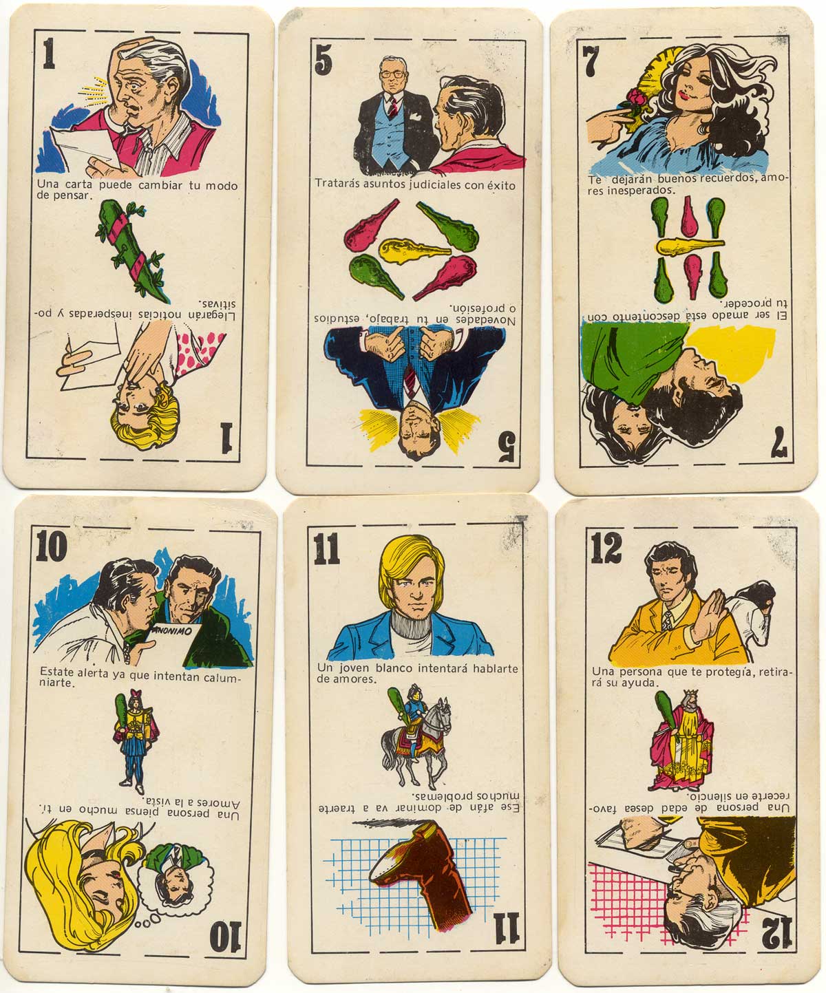 Naipes TU DESTINO Cartomancy Cards by Zandrox Producciones, Miraflores, Peru, c.1975