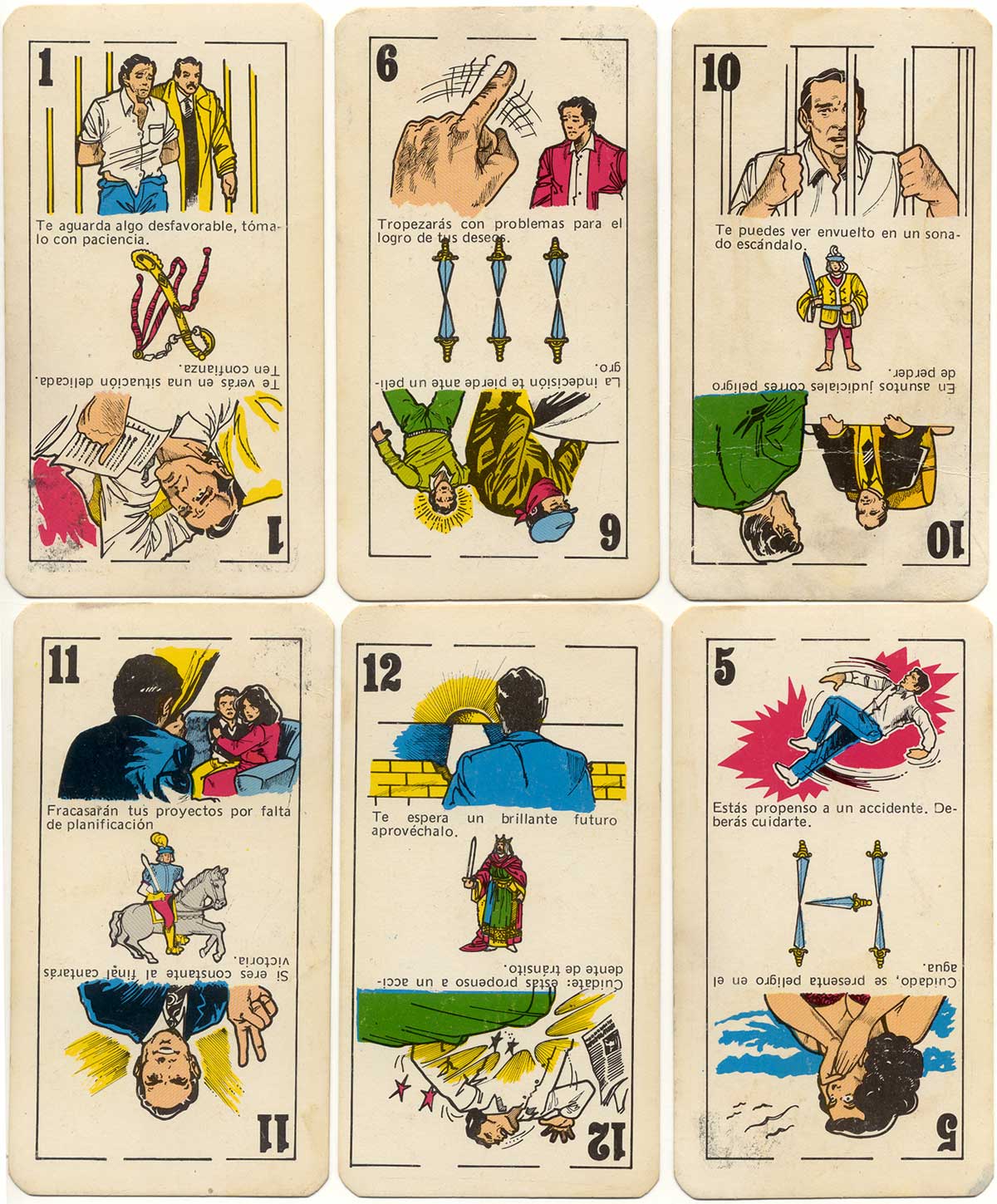 Naipes TU DESTINO Cartomancy Cards by Zandrox Producciones, Miraflores, Peru, c.1975 Naipes TU DESTINO Cartomancy Cards by Zandrox Producciones, Miraflores, Peru, c.1975