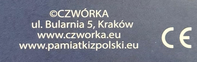 Box bottom from Łódź Souvenir playing cards published by Czwórka, Kraków, Poland, 2022