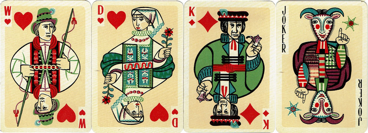 Folk Cards for Lot Polish Airlines designed by Krystyna Gruchalska-Bunsch, 1962 Folk Cards for Lot Polish Airlines designed by Krystyna Gruchalska-Bunsch, 1962