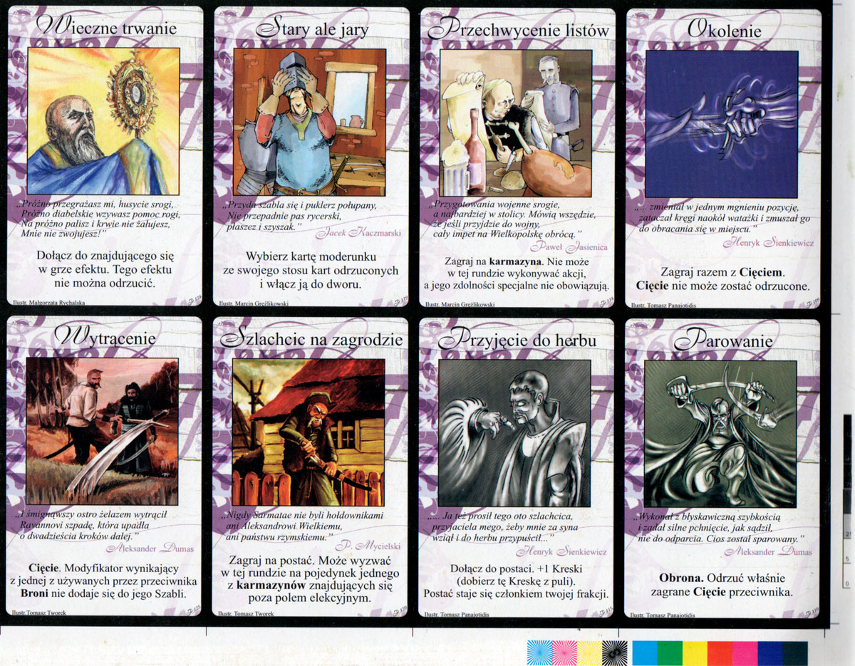 part of an uncut sheet of Veto game cards printed by KZWP-Trefl and published by Krakowska Grupa Kreatywna, 2004