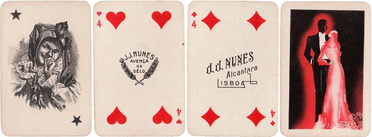 Whist No.32 playing cards made in Portugal by J. J. Nunes, c.1930s