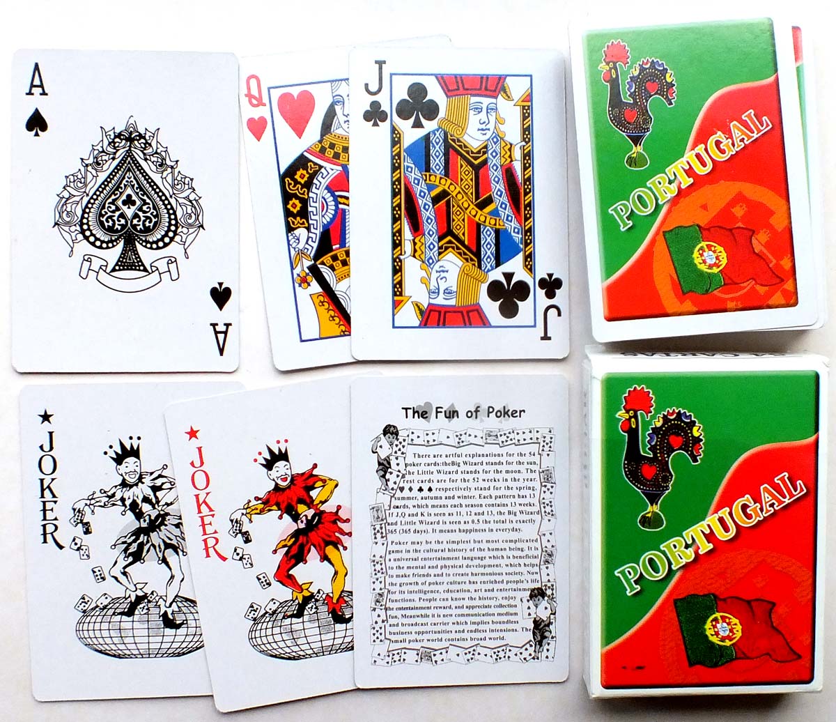 Souvenir of Portugal playing cards from a tourist shop, 2019 Souvenir of Portugal playing cards from a tourist shop, 2019