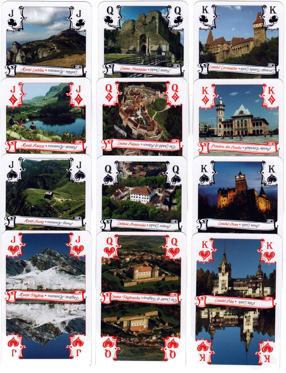 Discover Romania souvenir playing cards published by Editura Foton, 2010