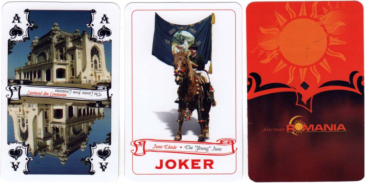Discover Romania souvenir playing cards published by Editura Foton, 2010