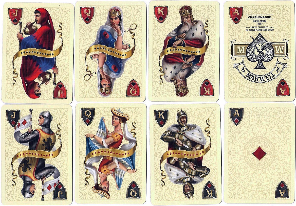“New Figures” playing cards designed by A I Charlemagne, published by the Russian Playing Card Society “New Figures” playing cards designed by A I Charlemagne, published by the Russian Playing Card Society