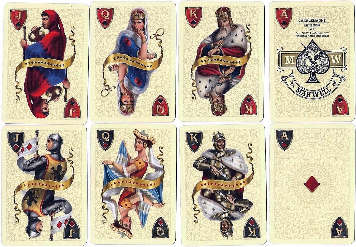 “New Figures” playing cards designed by A I Charlemagne, published by the Russian Playing Card Society