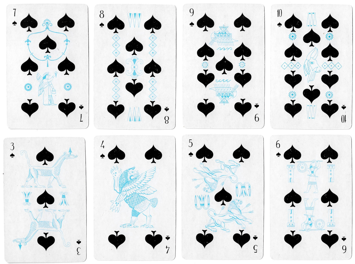 AAA No.9933 reprint by Ningbo Three A Group Co Ltd with pip card illustrations that have become part of this deck