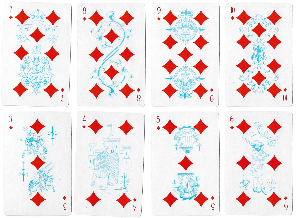 AAA No.9933 reprint by Ningbo Three A Group Co Ltd with pip card illustrations that have become part of this deck
