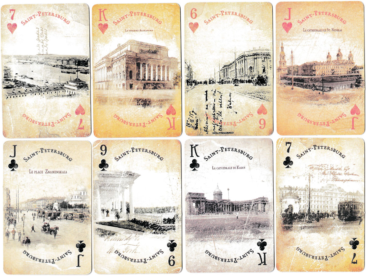 Saint Petersburg vintage photography playing cards