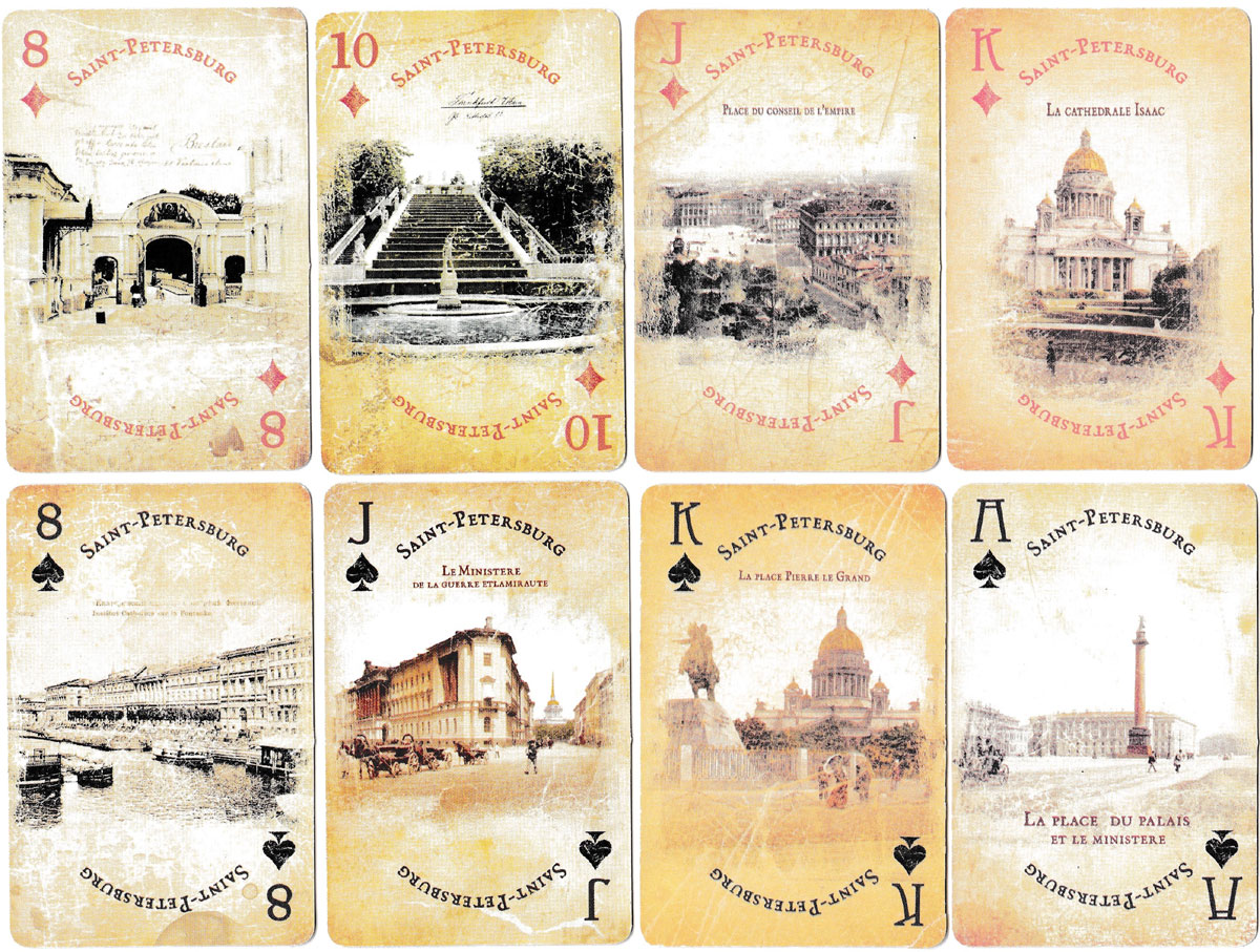 Saint Petersburg vintage photography playing cards