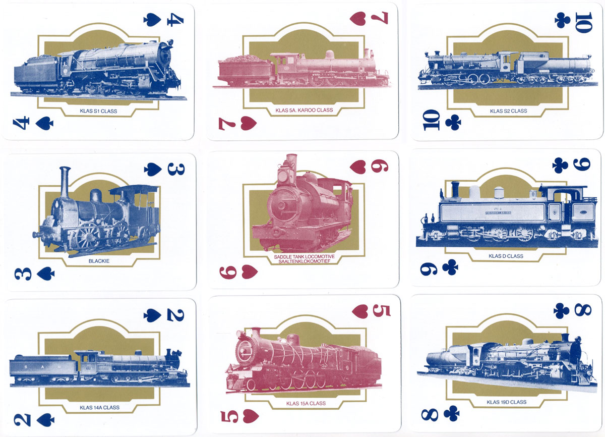 “The Blue Train” playing cards from the luxury train service in South Africa