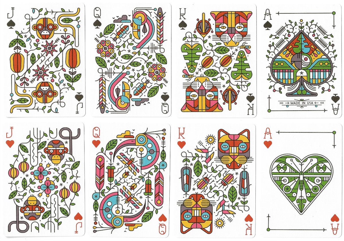Jungle Playing Cards designed by Studio MUTI in Cape Town, South Africa and published by Art of Play, 2916