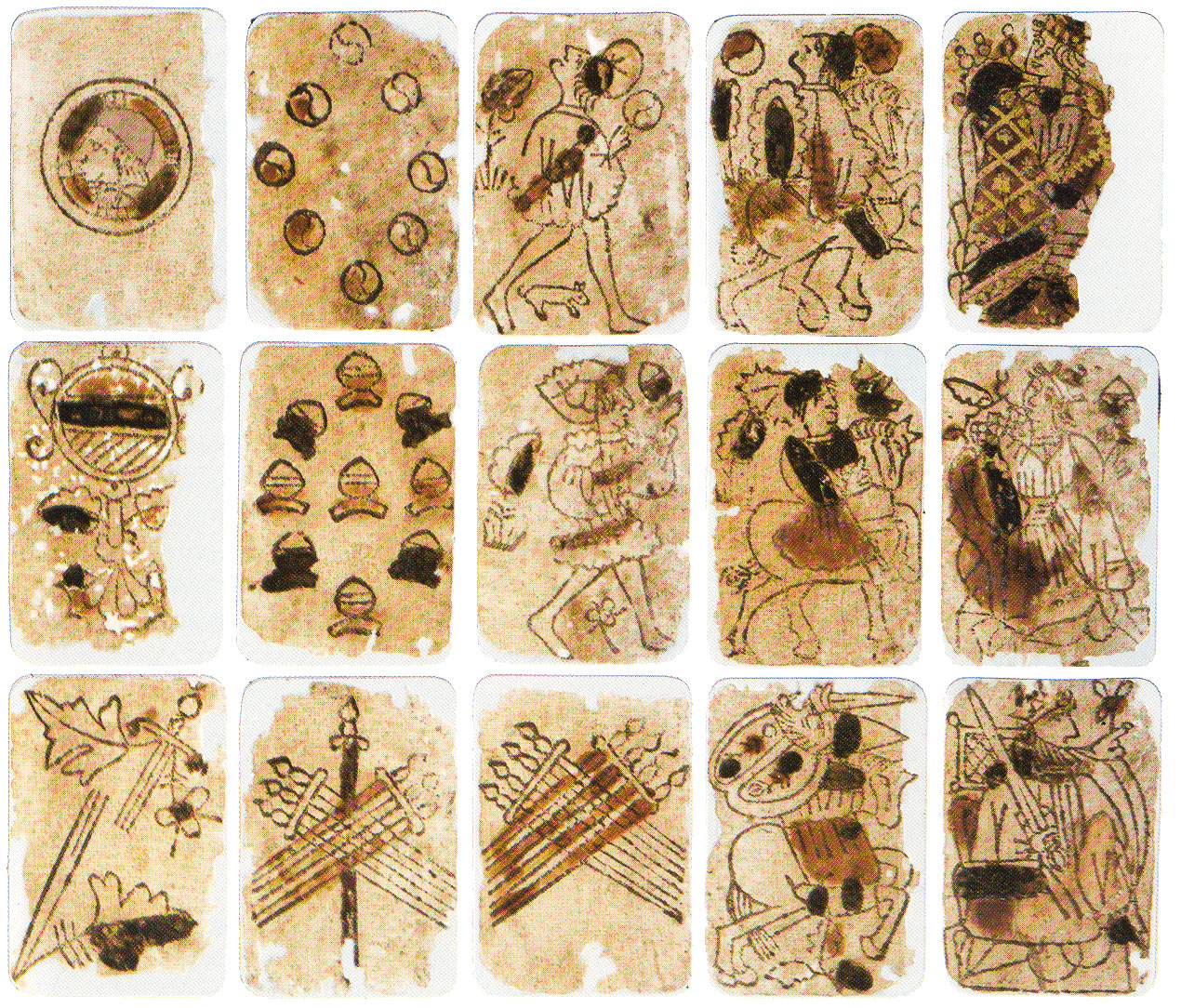 Early XV Century Playing Cards, Baraja Morisca — Early XV century playing cards