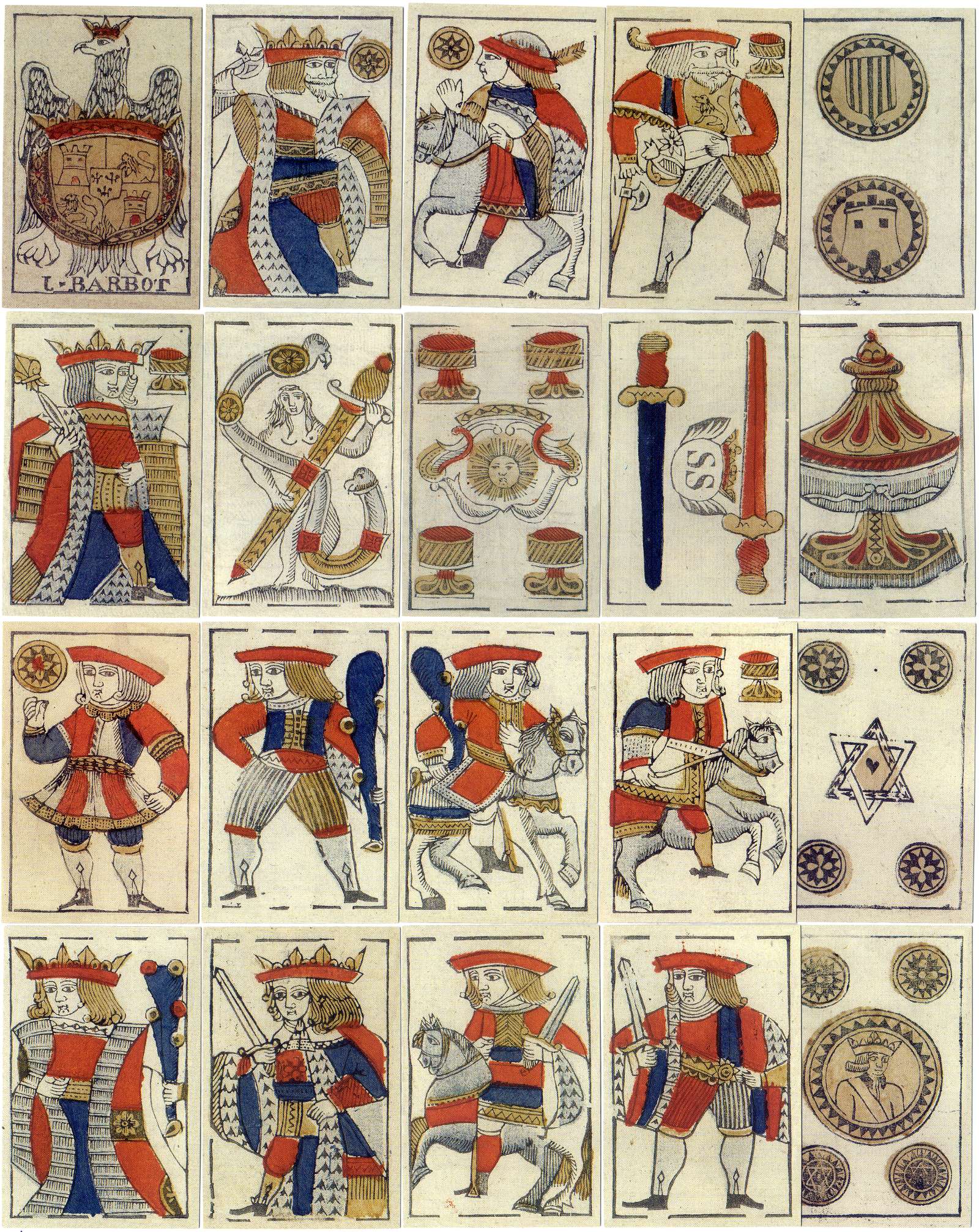 facsimile edition of cards made by Joan Barbot, San Sebastian, c.1765 facsimile edition of cards made by Joan Barbot, San Sebastian, c.1765