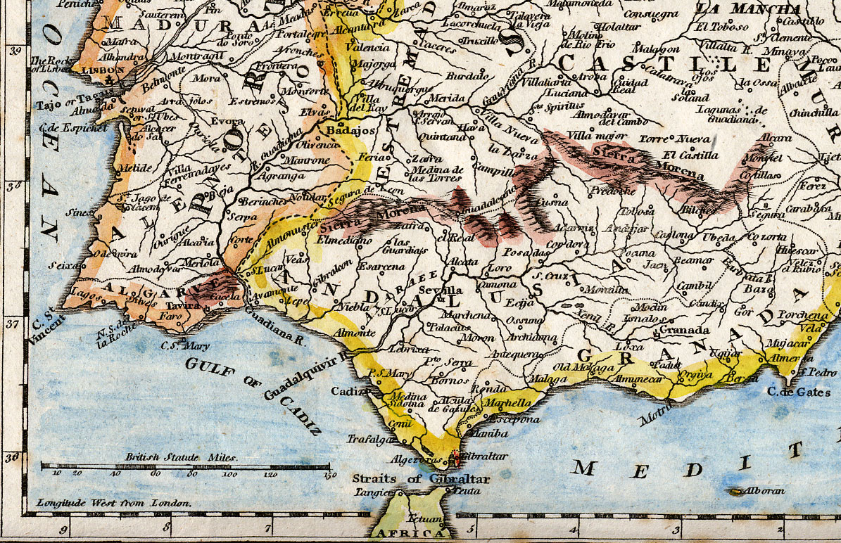 Map of Southern Spain