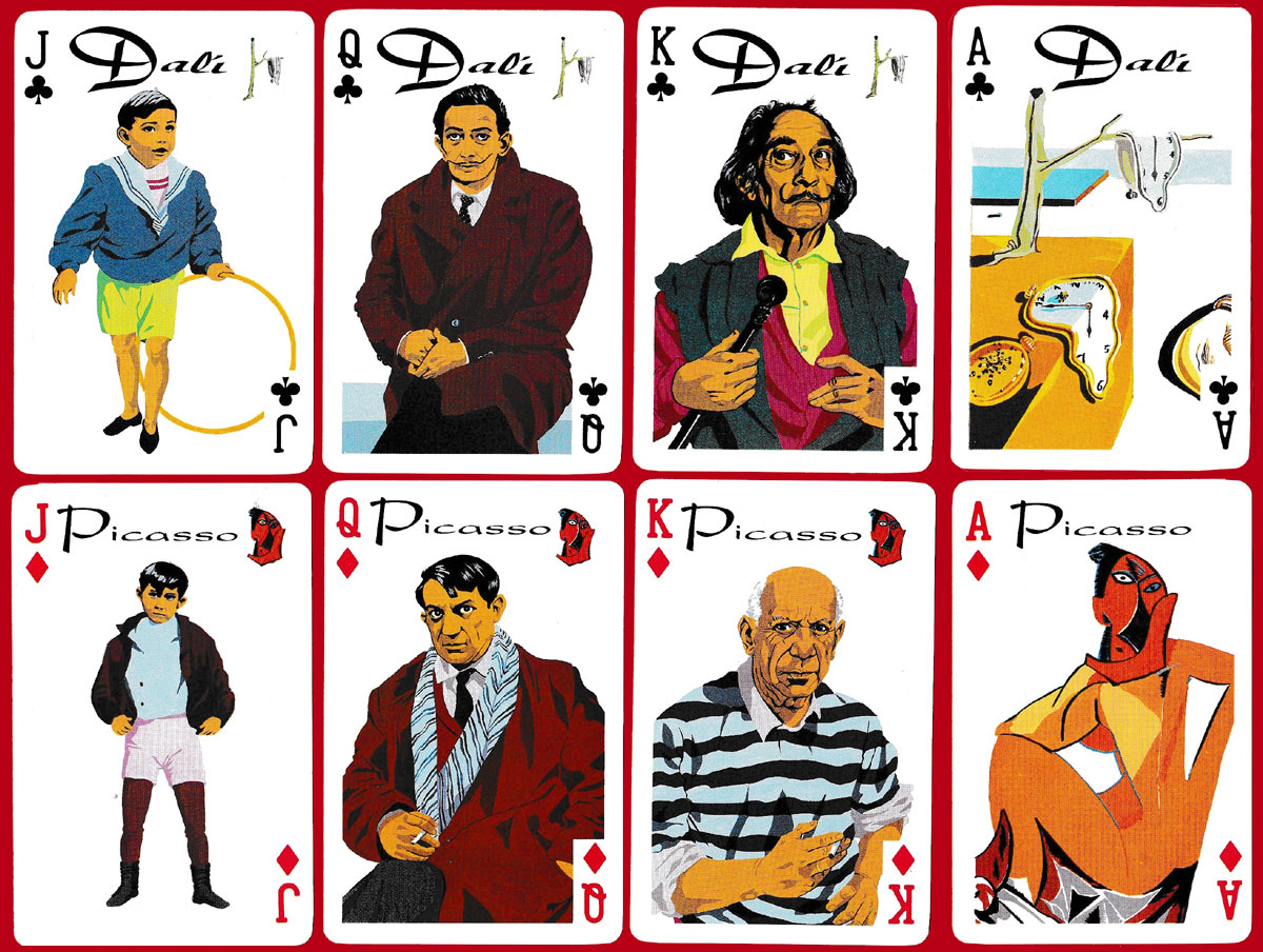 Ases de la pintura / Masters of painting playing cards made by Naipes Comas, c.1990