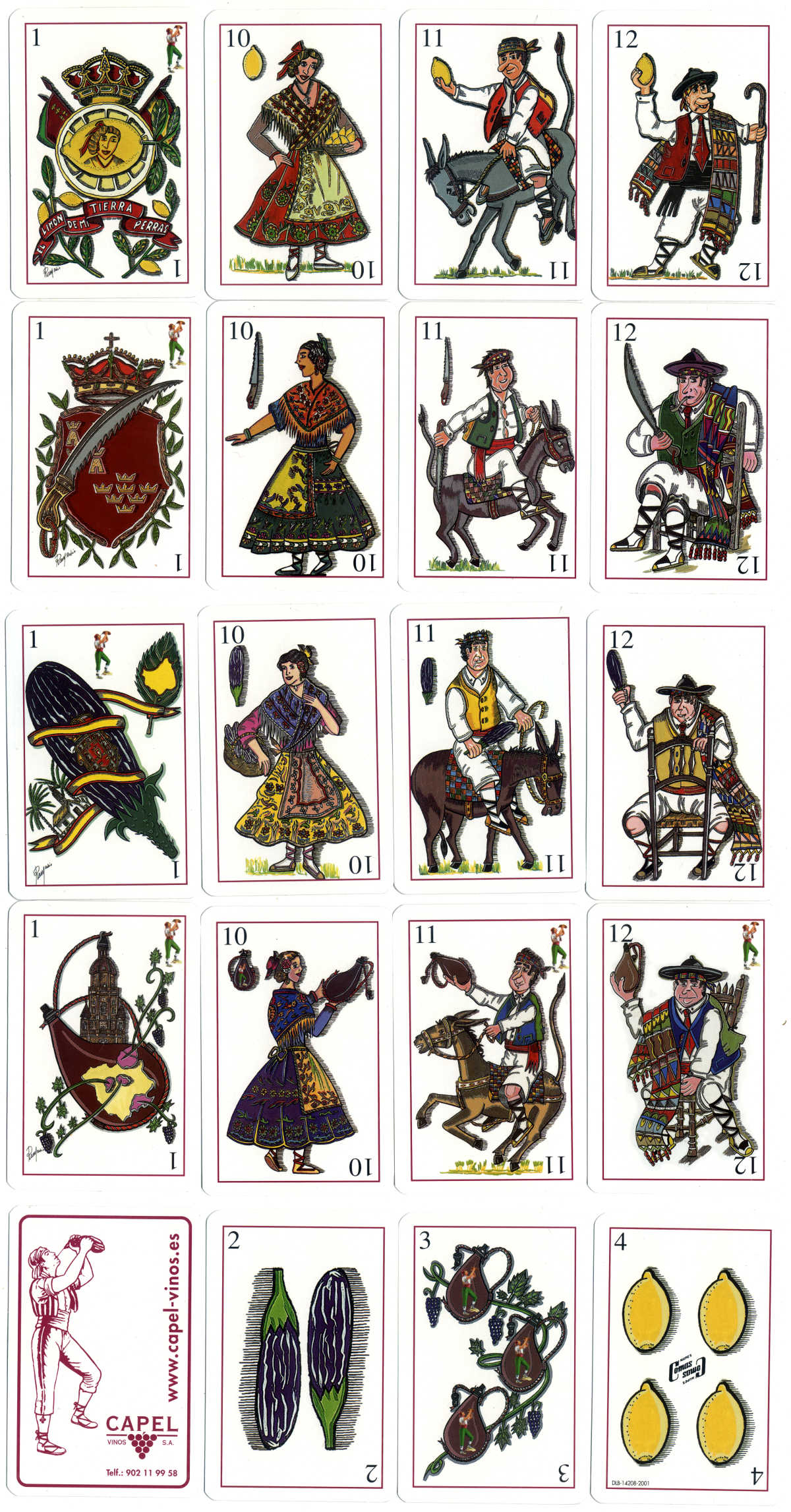 advertising playing cards for Capel Vinos S.A. (vineyards), Spain, 2001