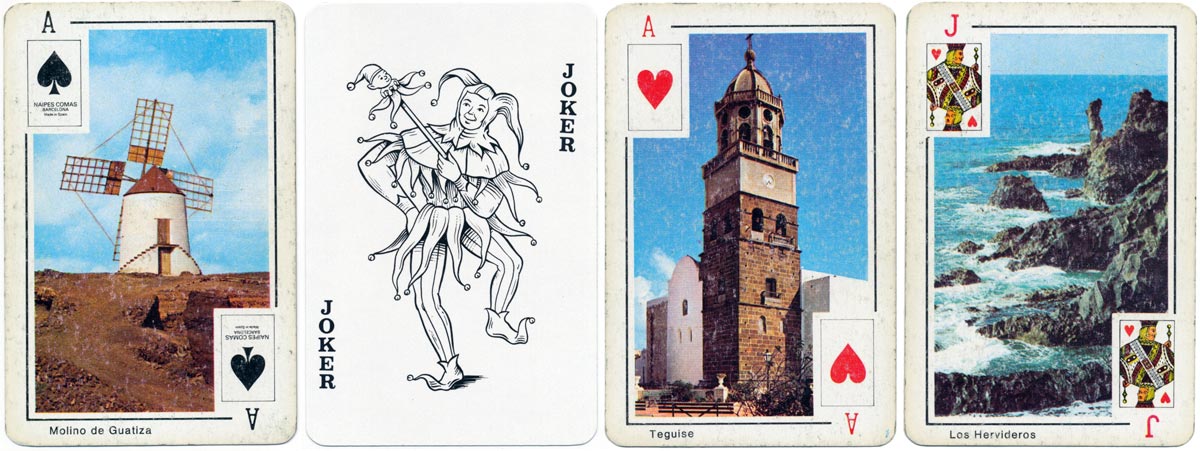 Souvenir of Lanzarote playing cards by NEGSA (Naipes Comas), c.1966