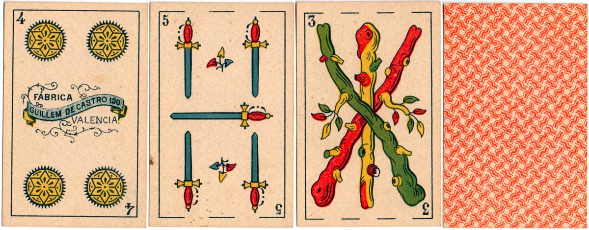 Standard 'El Cid' playing cards manufactured by Simeon Durá, Valencia, Spain, c.1880