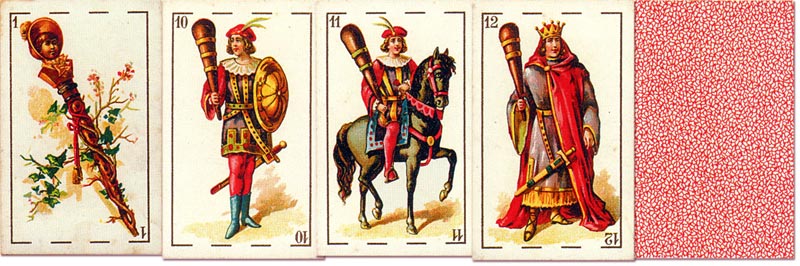 'El Cid' fantasy playing cards designed by E. Pastor and manufactured by Simeon Durá, Valencia, Spain, c.1875