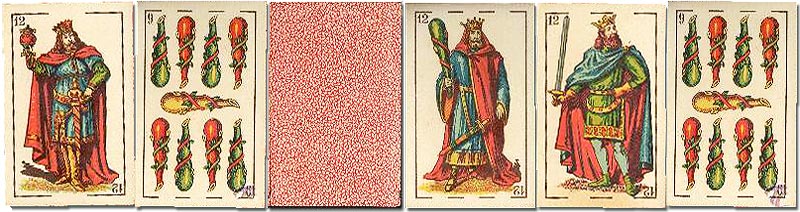 Standard 'El Cid' playing cards manufactured by Simeon Durá, Valencia, Spain, c.1900