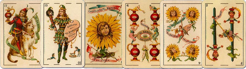 Advertising playing Cards for Chocolates El Barco manufactured by Simeon Durá, Valencia, Spain, c.1895