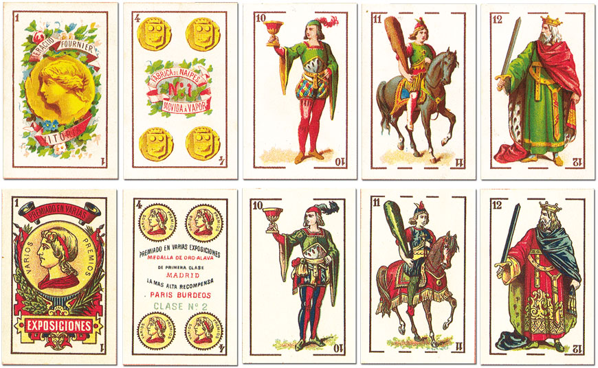 original designs for Fournier's Castilian pattern original designs for Fournier's Castilian pattern